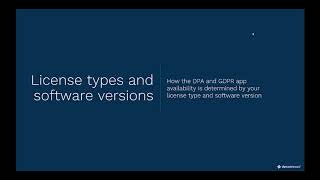 Dynamicweb - GDPR, License Types and Software Versions