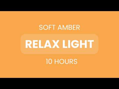Cozy Soft Amber Screen for Relaxation - 10 Hours Silent 🌅💛 10小時暖琥珀療癒光色畫面 - 溫柔安慰純色無聲