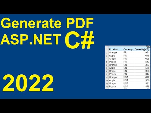 Generate PDF Report with Image and Table in ASP.NET|pdf with C#