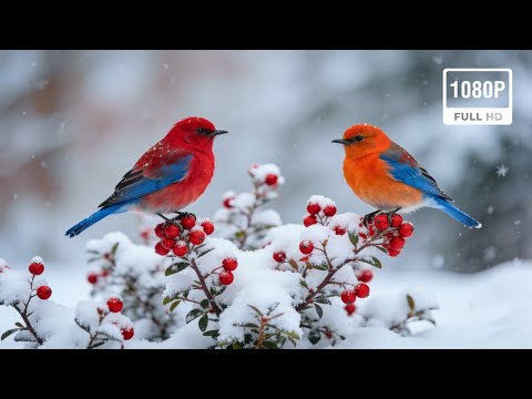 Winter Bird Sounds and Relaxation Music for Deep Sleep, Stress Relief, and Calm Healing