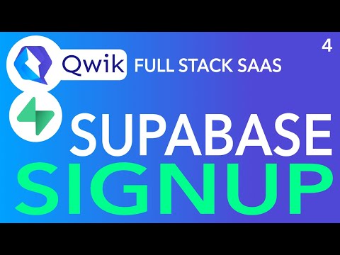 Qwik JS Full Stack App | User Signup Via Supabase Coding | Part 4