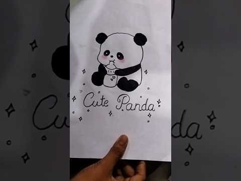 Cute panda 🐼 drawing 😍😍#craftideas #artandcraft #asthetic #drawingforkids