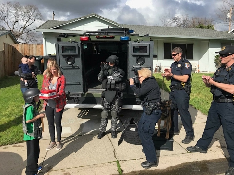 Police Dept Helps Celebrate 8th Birthday
