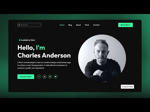 How To Make a Responsive Personal Portfolio Website Using HTML & CSS | Step-by-Step Tutorial