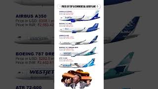 💵 Top 5 Planes: Cost Comparison! #shortsfeed