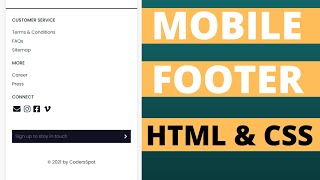 How To Make A Repsonsive Footer Using HTML And CSS Step By Step | Web Design | Website Development-4