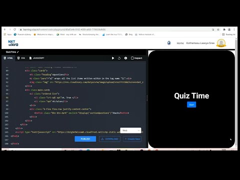 Quiz website | CCBP 4.0 | Nxtwave