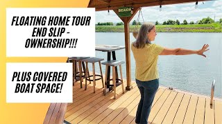 End Slip Floating Home For Sale! Tour With Me.