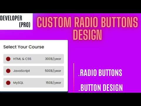 HOW TO DESIGN CUSTOM RADIO BUTTON