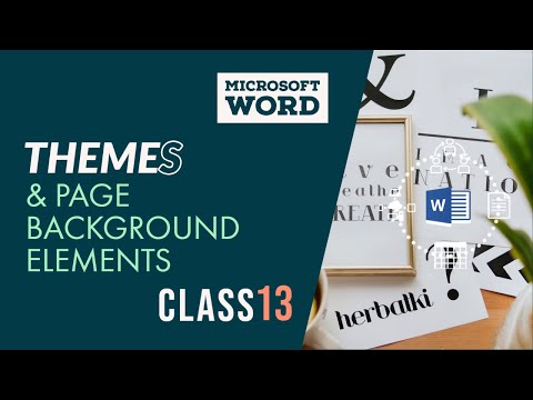 How to work with Themes in Microsoft Word 2019