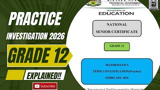Grade 12 Maths Investigation 2026 Explained | Term 1