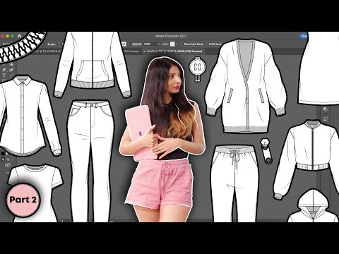 The EASIEST way to draw Flat Sketches on Adobe Illustrator! (Part 2)