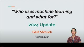Who Uses Machine Learning? 2024 Update