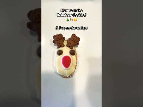 How to make reindeer cookies! 🦌🎄😋 #reindeer #cookies #baking #yummy