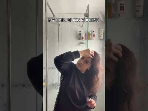 My hair oiling routine for thicker hair #growhairfast #thinhair #growhair #finehair #hairoiling