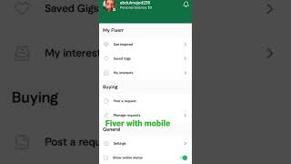 Fiverr Account  with mobile