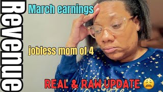 jobless mom of 4: my march youTube earnings update (Raw & Real)