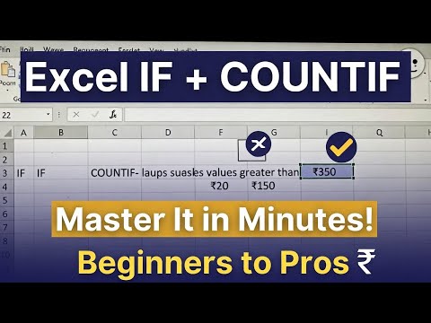 Excel IF + COUNTIF in Excel 2026: Easy Tutorial for Beginners & Pros!!!!!!!!!!!!