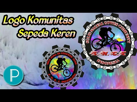 MEMBUAT LOGO KOMUNITAS SEPEDA KEREN | tutorial pixellab