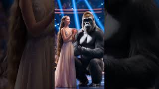 Gorilla girl Transformed into a super Bike magic on #agt Stage😱#shorts #transformation #agt