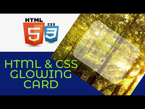 CSS Glass Effect, CSS Blur Effect