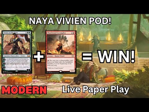 Magic Live 2023(Modern) ⚪🟢🔴 Turn 3 Win! Viven Pod at Local Game Store