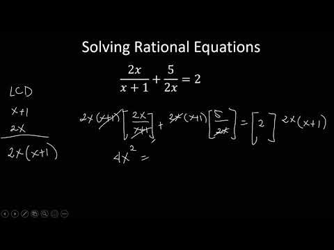 Solving Rational Equations