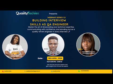 Building your Interview skills as a QA Engineer|| Adewale Akinlagun||Ajoke Salami- Session1