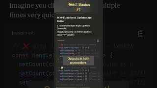 Functional vs Direct updates. #coding #javascript #reactjs #stateupdates #function #correctcoding