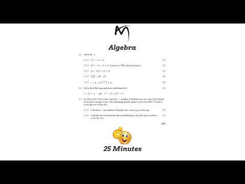 Grade 11 & 12 | Algebra | Mathsbuddies