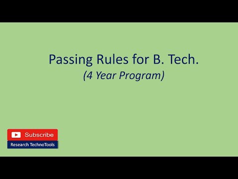 Passing Rules for B Tech | Exam Pattern | SGPA/CGPA