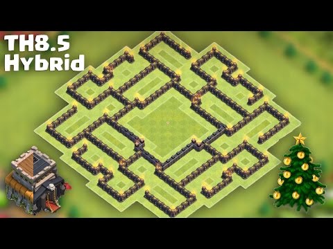 Clash of clans Town Hall 8.5 (TH8.5) Best Hybrid Base [with Archer Queen only]
