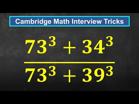 Cambridge University Interview Math Tricks