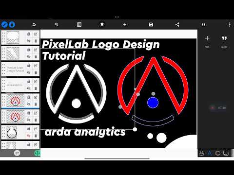 Arda analytics logo design on Pixellab Mobile || From Rabbit Hole Series EP01|| #designtutorial
