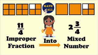 How to Convert Improper Fraction into  Mixed Number? | Math For All