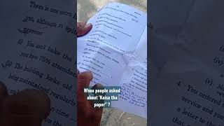 kaisa tha paper ? #shorts  #youtubeshorts
