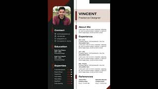 Red and Black Simple Modern Designer Freelance Resume_ Modern Design
