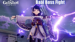 Genshin Impact - Raiden Shogun Boss Fight (Aether vs Ei First Fight)