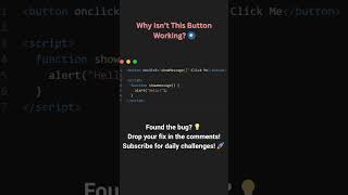 Only real coders spot this! 😎 What’s the bug? #js #javascript #shorts #ytshorts #html #bughunt