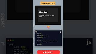 🔥 Hover Glow Card Effect in 10 Seconds! (HTML CSS JS)