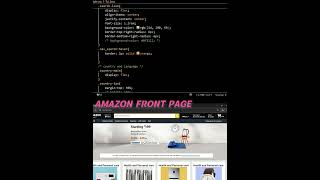 Amazon front page copy using HTML and CSS #shorts  ||#html #css