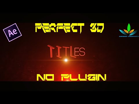 Cinematic title animation | 3D text animation | NO PLUGIN | After Effects tutorial |SarwarCreativity