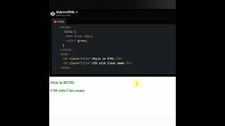 CSS Style in HTML | Web Development tips | Class and Id in HTML | Coding Awareness #shorts