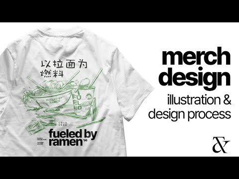 Merch design concept | Illustration & design process