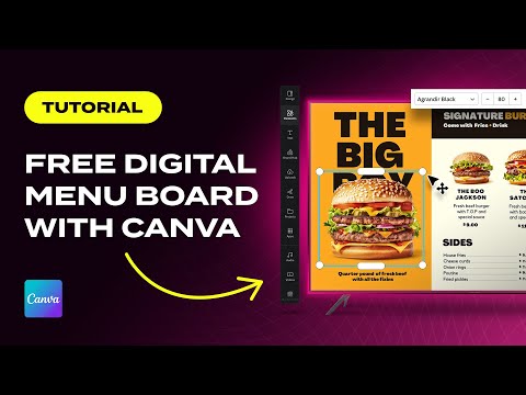 Free Digital Menu Board with Canva (Design and Stream Completely FREE)