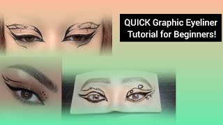 QUICK Graphic Eyeliner Tutorial for Beginners!..