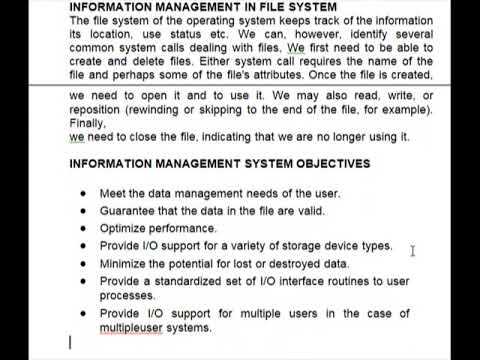BCA III OS UNIT I PATT 15 INFO MANAGEMENT