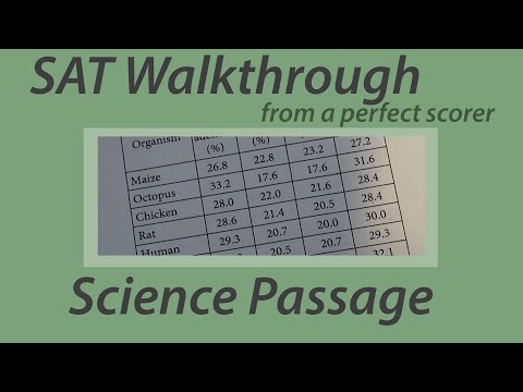 SAT Science passage FULL WALKTHROUGH from a 1600 scorer