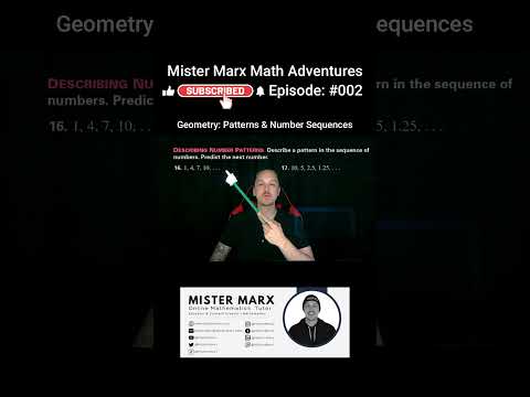 Geometry: Patterns & Number Sequences | #002 Mister Marx Math Adventures #onlinelearning #SHORTS
