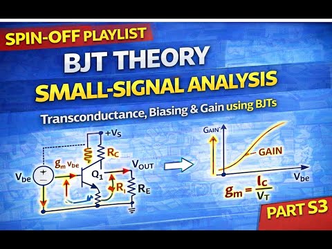 Small-Signal Analysis of BJT Amplifiers | Transconductance, Biasing & Gain (Part S3)
